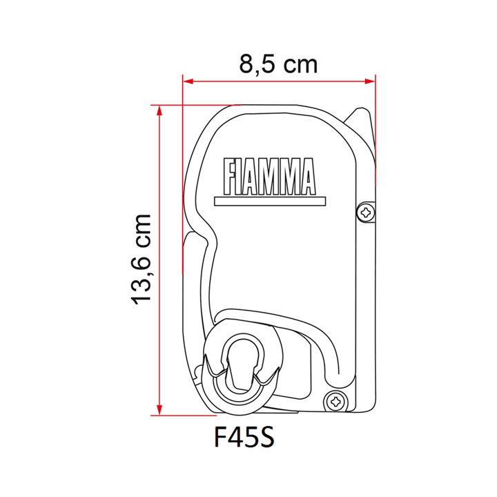 Fiamma F45S luifel 350 cm met polar white box